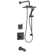 Elysa Pressure Balanced Shower System with 1.8 GPM Rain Shower Head, Hand Shower, Slide Bar, Tub Spout, and Wall Mounted Rain Shower Arm