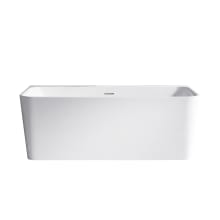 Dashiel 59" Free Standing Acrylic Soaking Tub with Center Drain, and Overflow