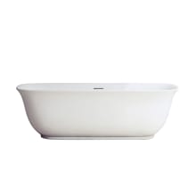 Orion 59" Free Standing Acrylic Soaking Tub with Center Drain, and Overflow