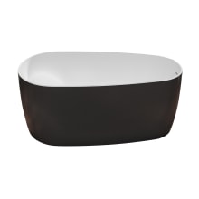 Viana 67" Free Standing Acrylic Soaking Tub with Reversible Drain, and Overflow
