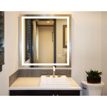 40" W x 40" H Frameless Bathroom Mirror with LED Lighting