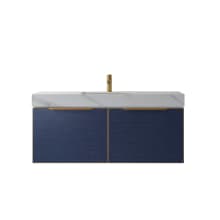 Alicante 48" Wall Mounted Single Basin Vanity Set with Cabinet and Stone Composite Vanity Top