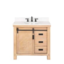 Cortes 36" Free Standing Single Basin Vanity Set with Cabinet and Stone Composite Vanity Top