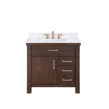 Viella 36" Free Standing Single Basin Vanity Set with Cabinet and Stone Composite Vanity Top