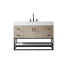 Toledo 48" Free Standing Single Basin Vanity Set with Cabinet and Stone Composite Vanity Top with Electrical Outlet