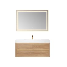 Palencia 48" Free Standing Single Basin Vanity Set with Cabinet, Stone Composite Vanity Top and Matching Mirror