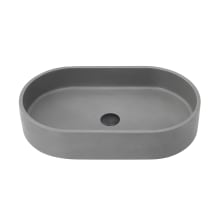 Eibar 23-5/8" Oval Concrete Vessel Bathroom Sink