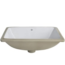 23-1/4" Rectangular Porcelain Undermount Bathroom Sink with Overflow