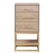 Alistair 37-3/8" Wood Free Standing Bathroom Cabinet with Brushed Gold Metal Hardware
