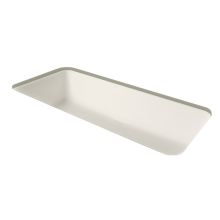 43" Cast Iron Single Basin Kitchen Sink for Undermount Installations with Sound Dampening Technology