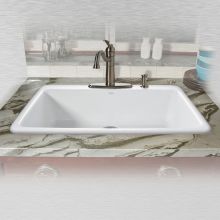 33" Single Basin Drop In Cast Iron Kitchen Sink