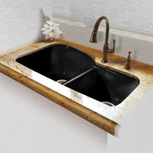 33" Double Basin Undermount Cast Iron Kitchen Sink