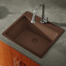 Carolina 25" Single Basin Drop In Stone Composite Kitchen Sink