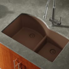 Georgia 33" Double Basin Undermount Stone Composite Kitchen Sink with 60/40 Split