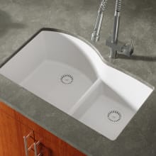 Georgia 33" Double Basin Undermount Stone Composite Kitchen Sink with 60/40 Split