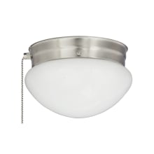 1 Light 8" Wide Flush Mount Bowl Ceiling Fixture with Pull Chain