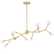 11 Light 44" Wide LED Abstract Chandelier