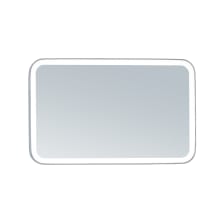 32" W x 20" H Rectangular Framed Wall Mounted Mirror with LED Lighting