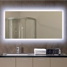 48" W x 24" H Rectangular Frameless Wall Mounted Mirror with LED Lighting and IR Sensor
