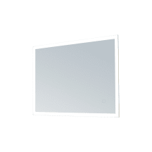 56" W x 36" H Rectangular Framed Wall Mounted Mirror with LED Lighting