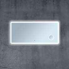 36" H x 56" W Frameless Bathroom Mirror with LED Lighting, Magnifying Mirror, and IR Sensor