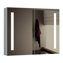 40" W x 26" H Rectangular Frameless Wall Mounted Medicine Cabinet with LED Lighting