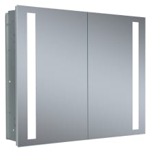 40" W x 26" H Frameless Recess Mounted Double Door Medicince Cabinet with LED Lighting