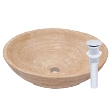 Circular 17" Stone Vessel Bathroom Sink