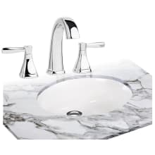 Bathroom Combo - 17-3/8" Undermount Bathroom Sink with Overflow and Widespread Bathroom Faucet
