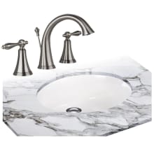 Bathroom Combo - 17-3/8" Undermount Bathroom Sink with Overflow and Widespread Bathroom Faucet