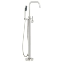 Floor Mounted Tub Filler with Integrated Valve and Diverter - Includes Hand Shower
