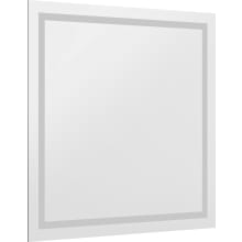 40" W x 40" H Square Frameless Wall Mounted Mirror with Color Temperature Adjustable LED Lighting and Anti-fog Feature