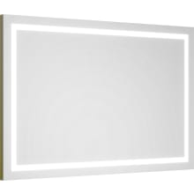 56" W x 36" H Rectangular Frameless Wall Mounted Mirror with Color Temperature Adjustable LED Lighting and Anti-fog Feature