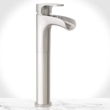 Cascade Single Hole Vessel Bathroom Faucet - Includes Push-Pop Drain Assembly