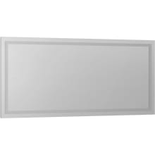 60" W x 28" H Rectangular Frameless Wall Mounted Mirror with Color Temperature Adjustable LED Lighting and Anti-fog Feature