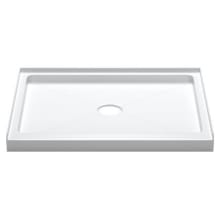 42" x 34" Rectangular Shower Base with Single Threshold and Center Drain