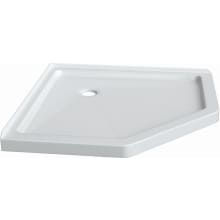 42" x 42" Neo-Angle Shower Base with Triple Threshold and Center Drain