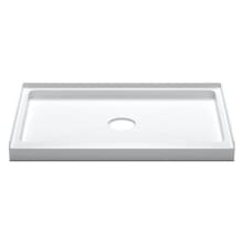 48" x 32" Rectangular Shower Base with Single Threshold and Center Drain