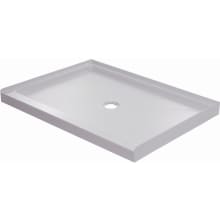 48" x 34" Rectangular Shower Base with Single Threshold and Center Drain