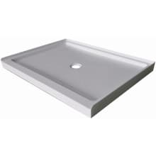 48" x 36" Rectangular Shower Base with Single Threshold and Center Drain