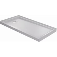 60" x 30" Rectangular Shower Base with Single Threshold and Left Drain