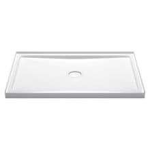 60" x 42" Rectangular Shower Base with Single Threshold and Center Drain
