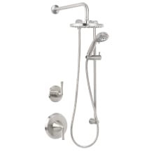 Bella Pressure Balanced Shower System with 2.0 GPM Rain Shower Head, Hand Shower, Slide Bar, and Wall Mounted Rain Shower Arm