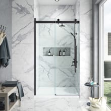 Bel Soft-Close 81-1/2" High x 48" Wide x 32" Deep Sliding Frameless Shower Enclosure with Clear Glass