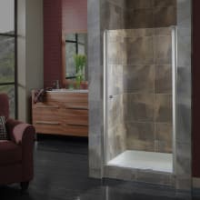Pivot 72" High x 32-1/2" - 34-1/2" Wide Hinged Frameless Shower Door with 1/4" Clear Glass