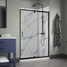 Purify 69" High x 42" Wide Semi-Framed Pivot Shower Door with Clear Glass and H2OFF™ Technology