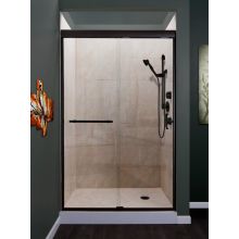 Azul 72" High x 48" Wide Semi-Framed Sliding Shower Door with Clear Glass and H2OFF™ Technology