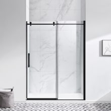 Eva 78-3/4" High x 60-3/16" Wide Sliding Semi Frameless Shower Door with Clear, Tempered Glass