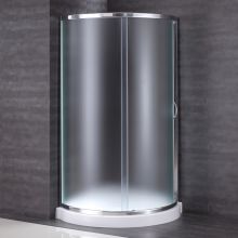 78" High x 34" Wide Framed Shower Door Enclosure for Corner Installations - Acrylic Shower Base Included