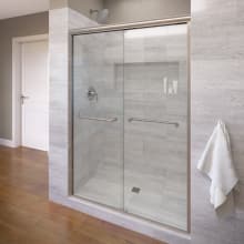 Forever 70" High x 56" - 58-1/2" Wide Sliding Framed Shower Door with Clear Glass